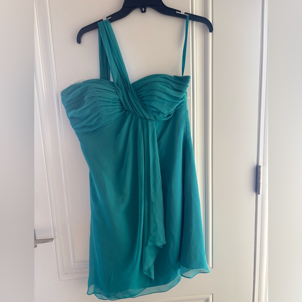 Stylish Teal Strapless Dress in Size 8